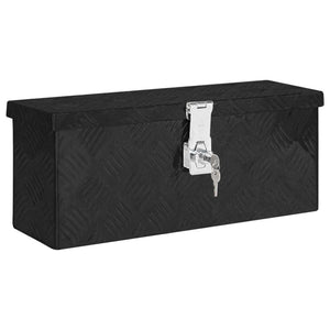 Aluminum Tool Storage Box 19.7"x8.1"x5.9" - Black
