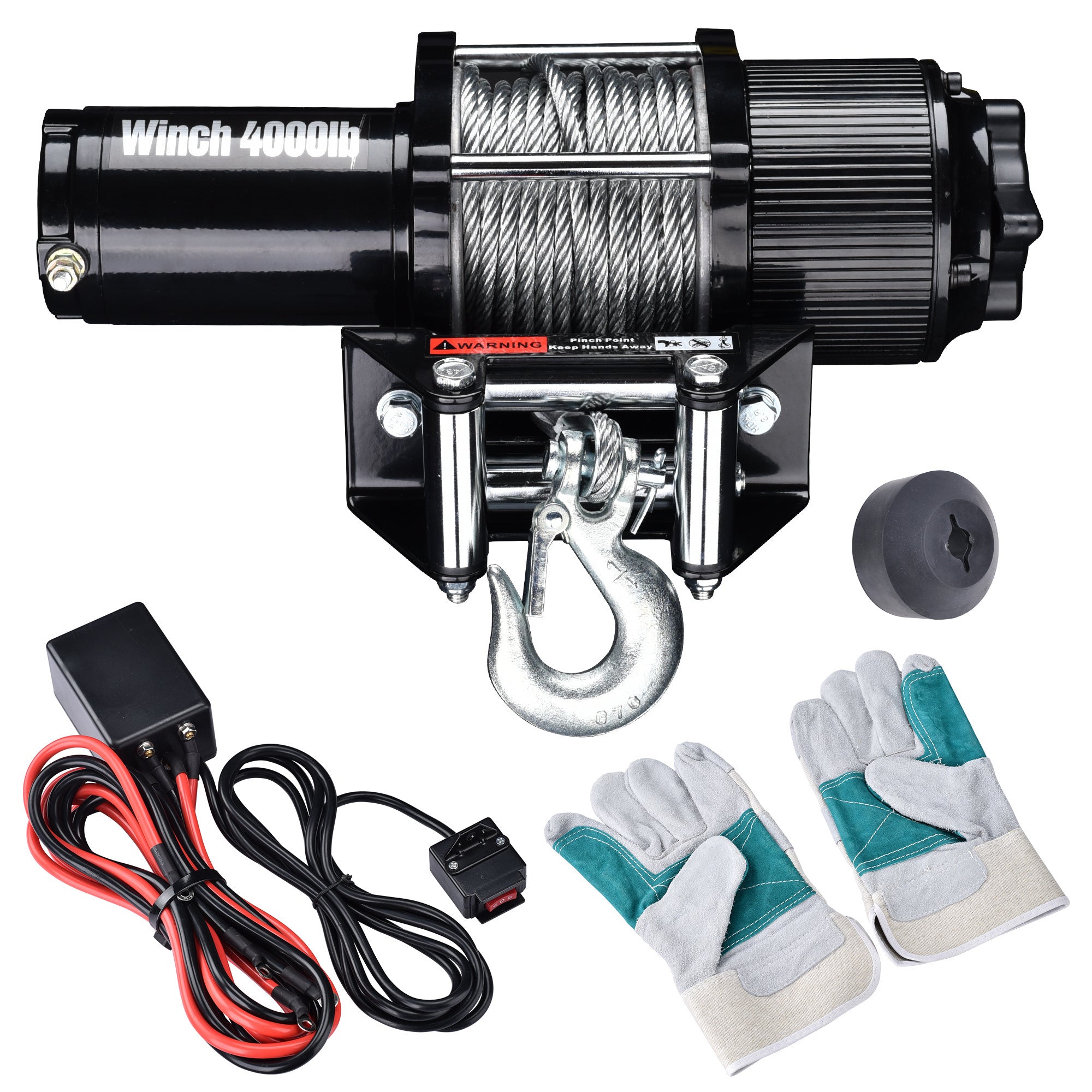4000lbs Steel Cable Recovery Winch