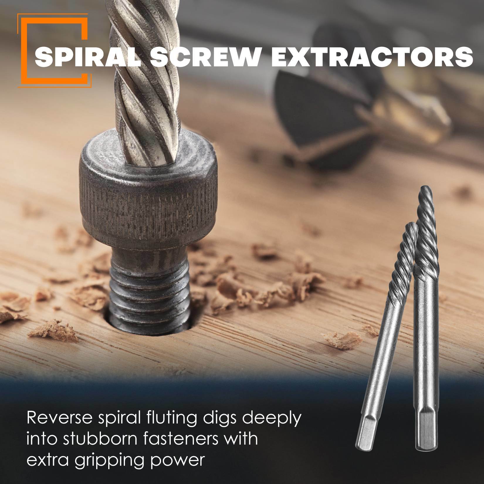 26 Pieces Bolt Extractors and Drill Bits