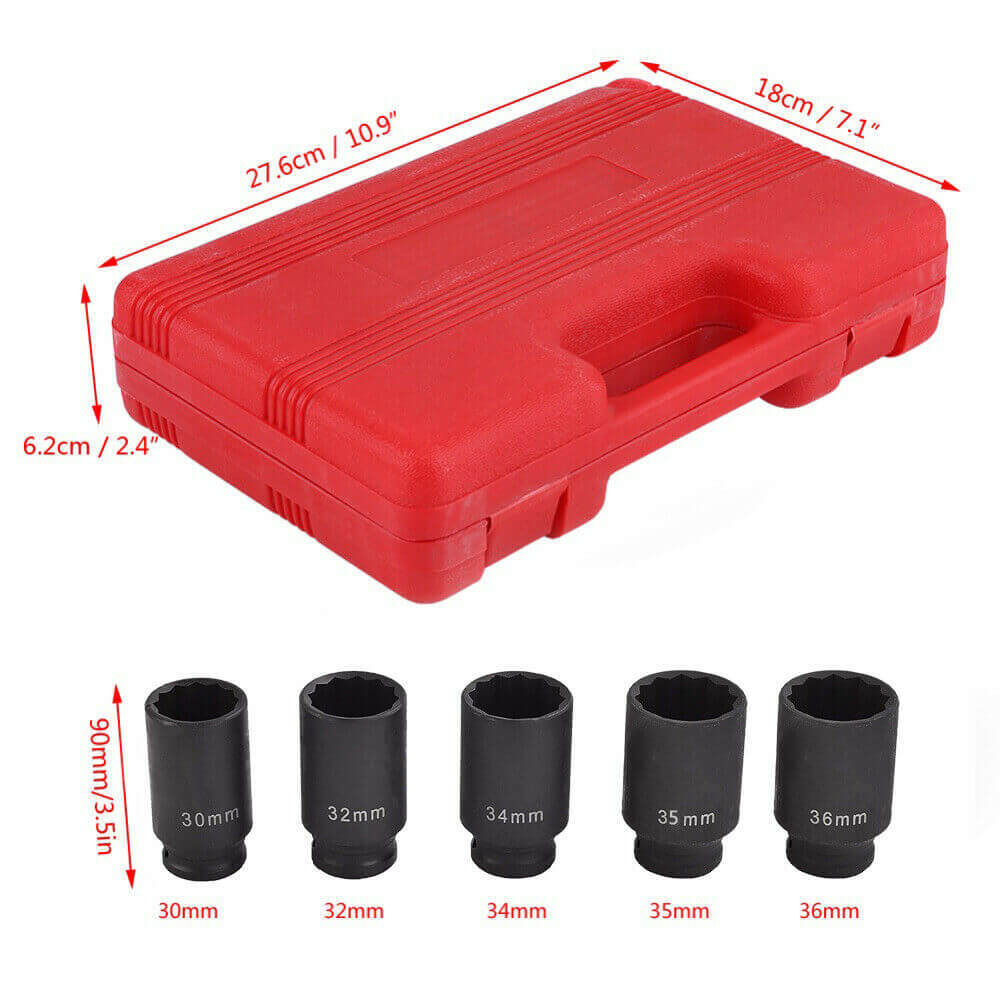 1/2" Deep Spindle Axle Nut Socket