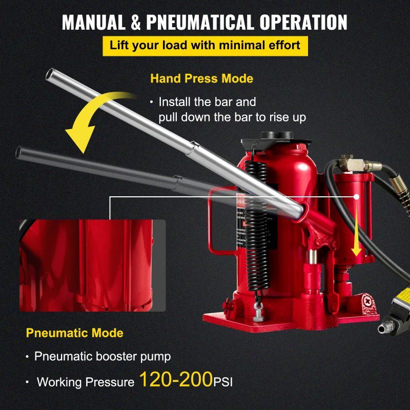 Manual Air Hydraulic Bottle Jack