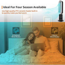 120° Oscillating Bladeless Fan Electric Heater with Remote Control