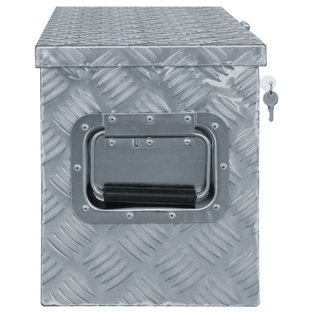 Aluminum Tool Transport Box 21.2"x10.4"x11.8" - Silver