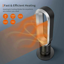 120° Oscillating Bladeless Fan Electric Heater with Remote Control
