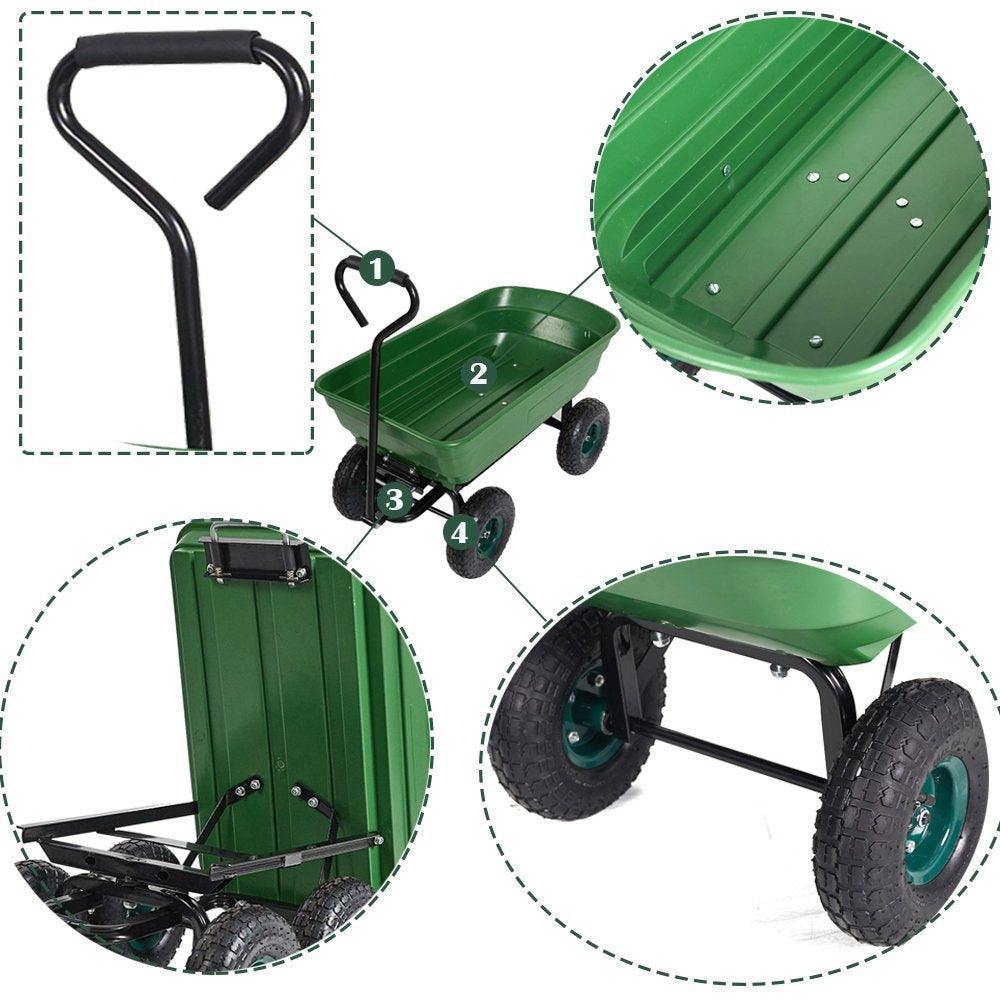 Garden Dump Utility Wagon Cart