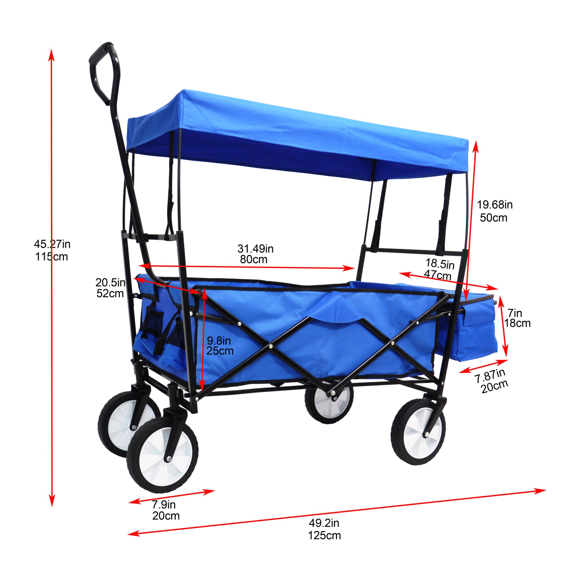 Garden Shopping Beach Cart Folding Wagon