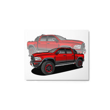 RAM RED TRUCK REFLECTION METAL PRINTS
