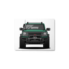 BRONCO GREEN FRONT SOLO METAL PRINT