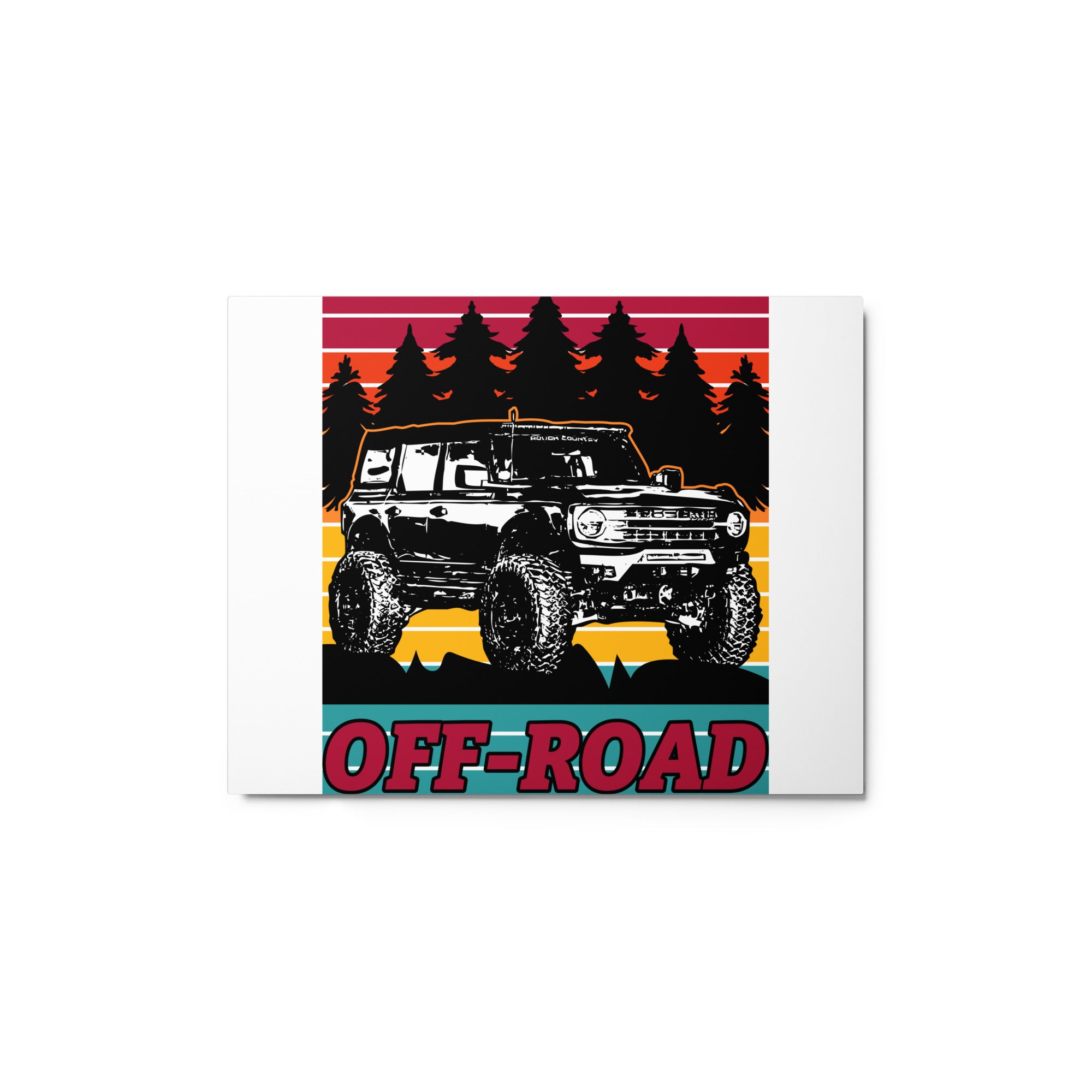 BRONCO OFF ROAD TREES METAL PRINT