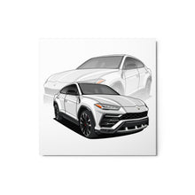 LAMBO URUS SUV CAR REFLECTION METAL PRINTS