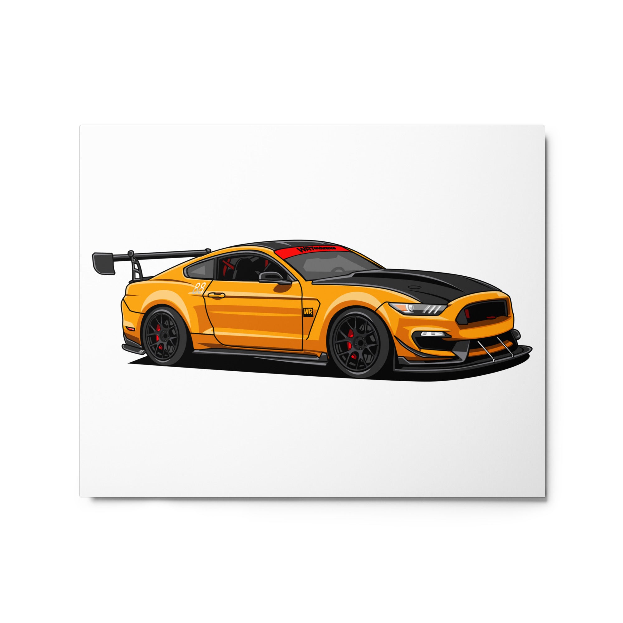 UPLAND RACING ORANGE METAL PRINTS