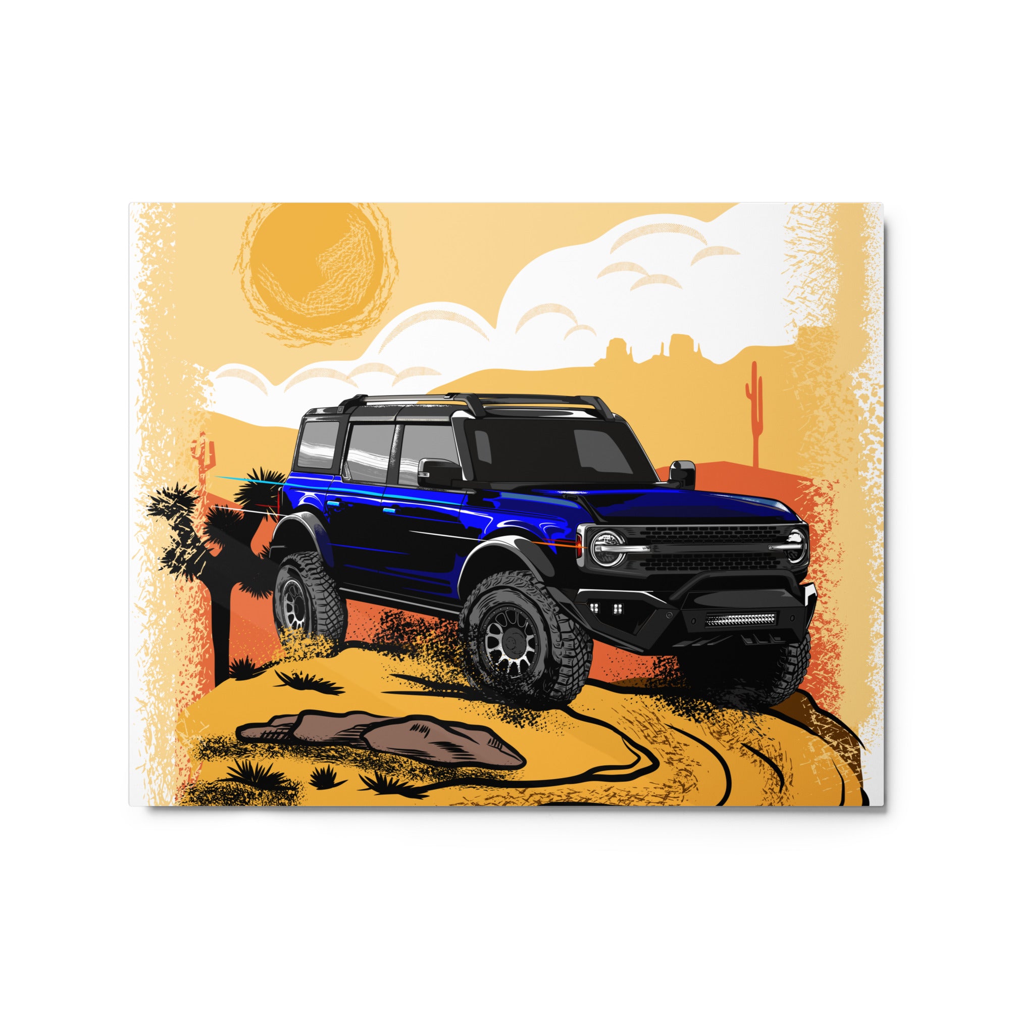 BRONCO SUNNY DESERT METAL PRINT