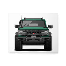 BRONCO GREEN FRONT SOLO METAL PRINT
