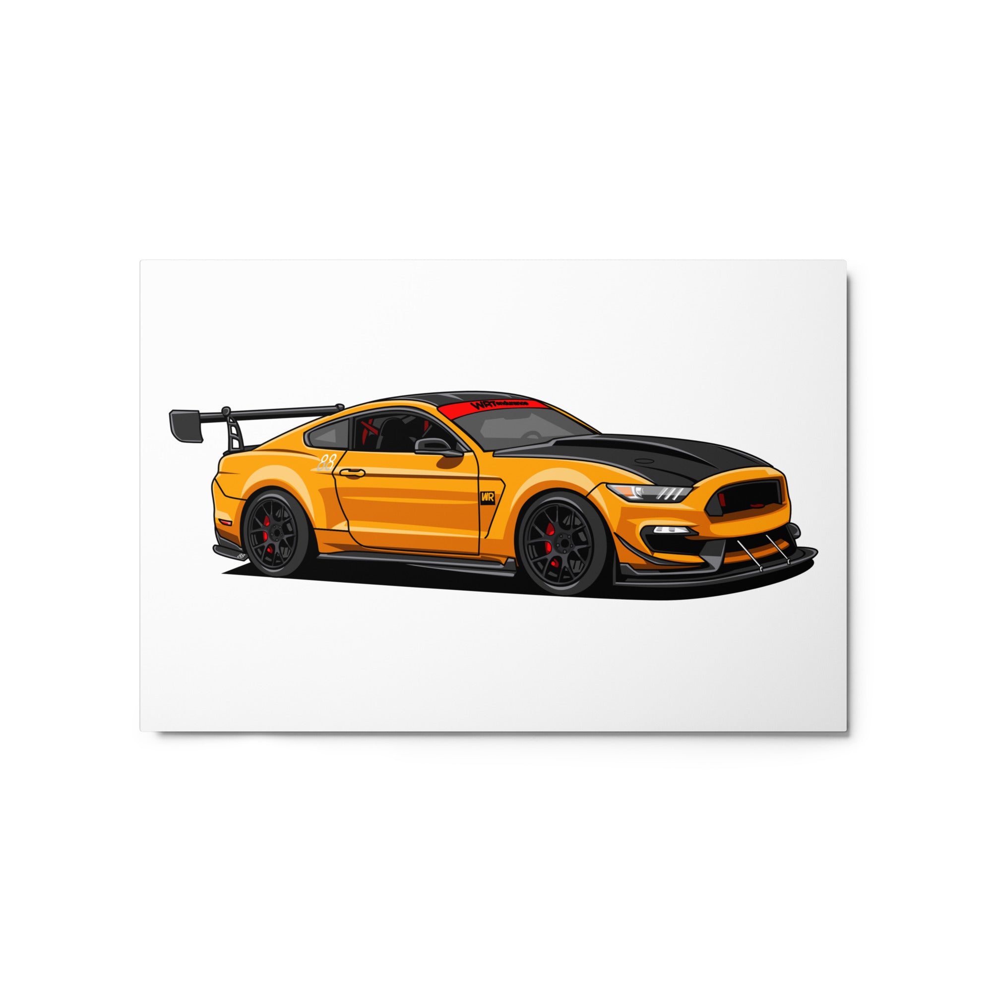 UPLAND RACING ORANGE METAL PRINTS