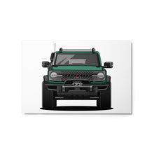 BRONCO GREEN FRONT SOLO METAL PRINT