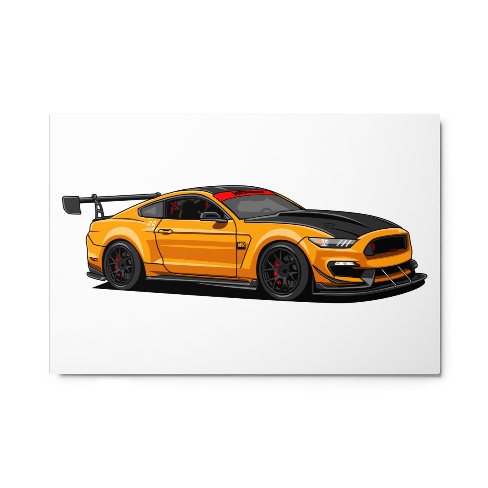 UPLAND RACING ORANGE METAL PRINTS