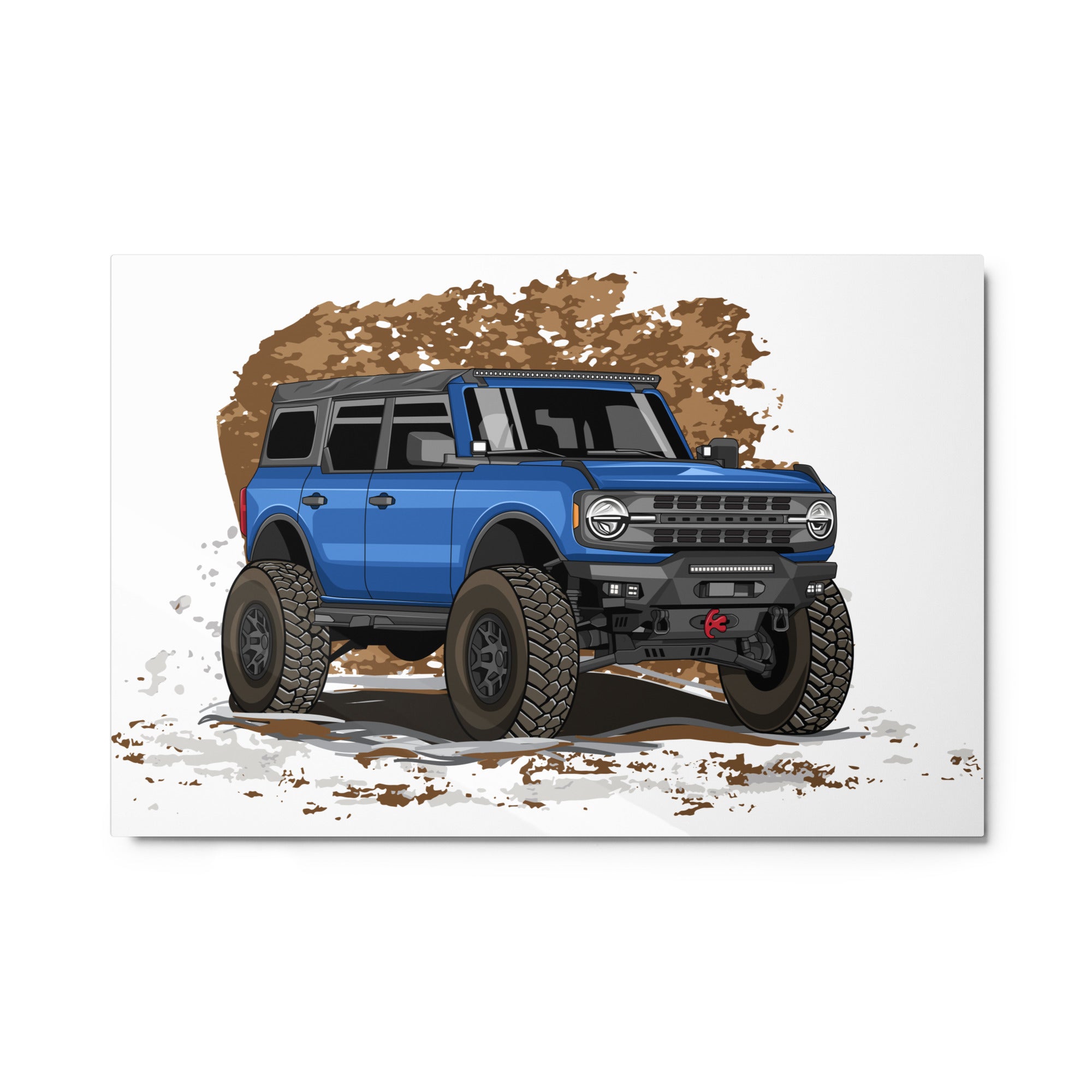 BLUE BRONCO SOLO METAL PRINT