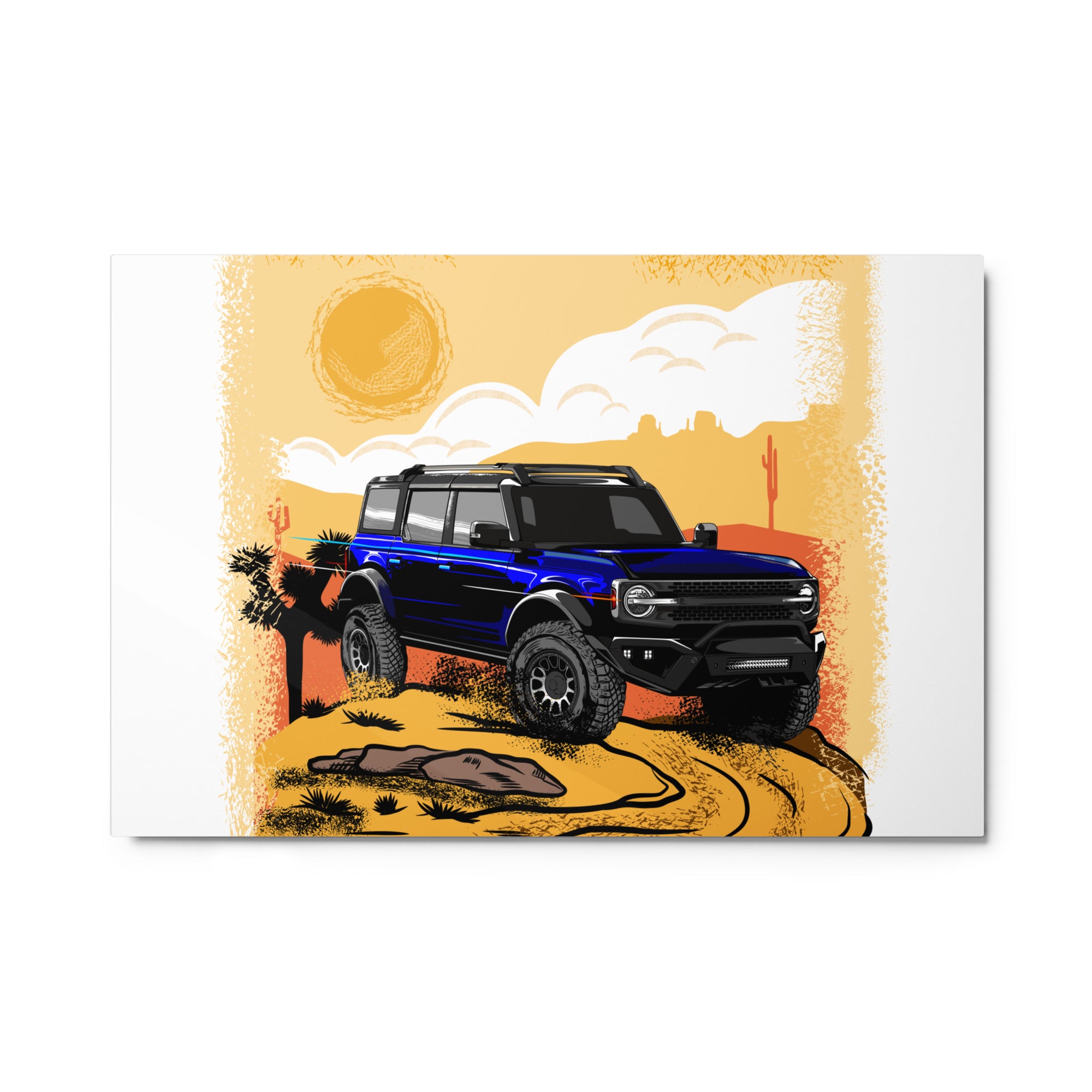 BRONCO SUNNY DESERT METAL PRINT