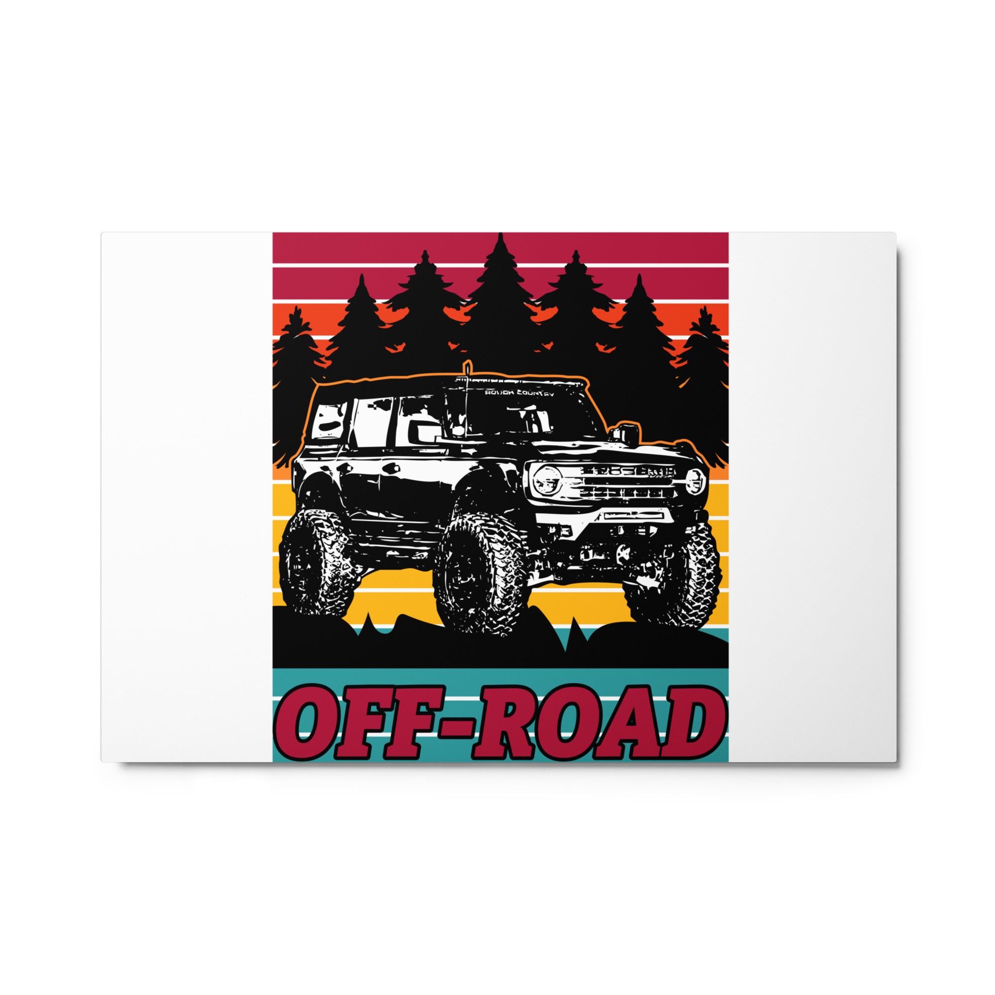 BRONCO OFF ROAD TREES METAL PRINT