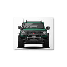 BRONCO GREEN FRONT SOLO METAL PRINT