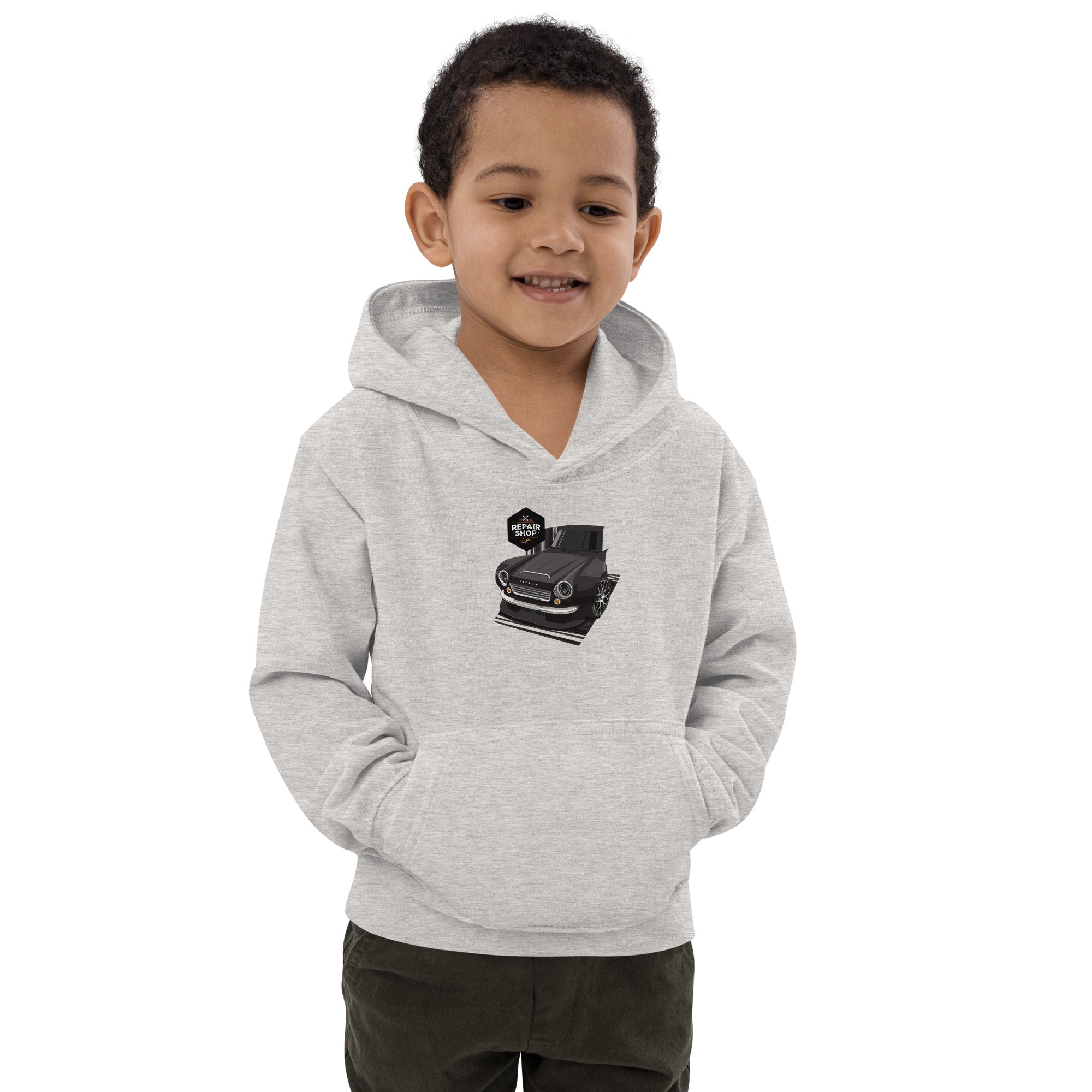 DIRTY DATSUN REPAIR SHOP KIDS HOODIE