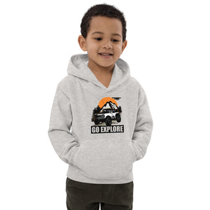 WHITE BRONCO SUNSET MOUNTAIN KIDS HOODIE