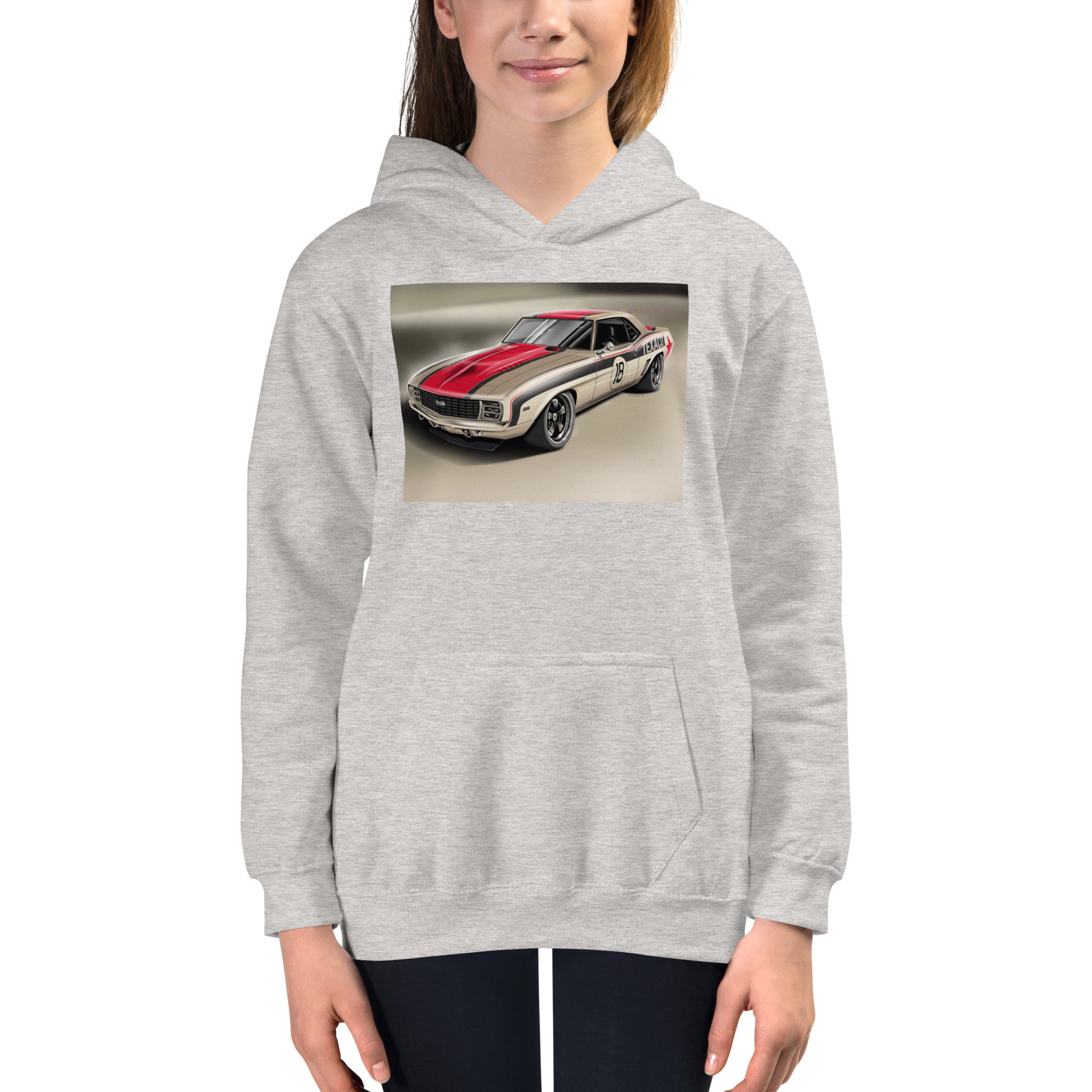 TEXACO CAMARO FRONT HD KIDS HOODIE