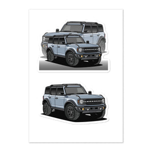 BRONCO CAR STICKER SHEET