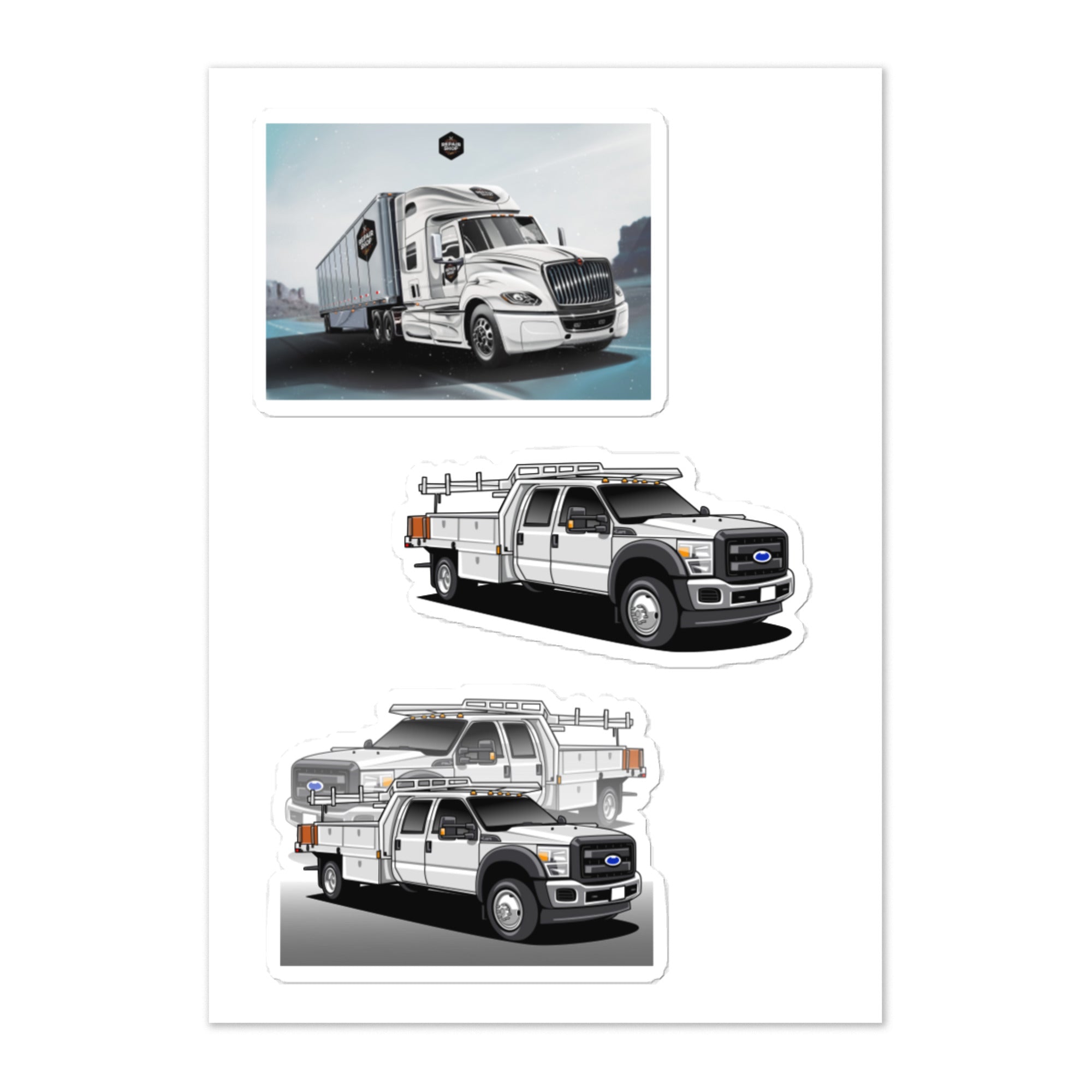 WORK TRUCK STICKER SHEET