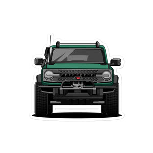 BRONCO GREEN FRONT SOLO STICKER