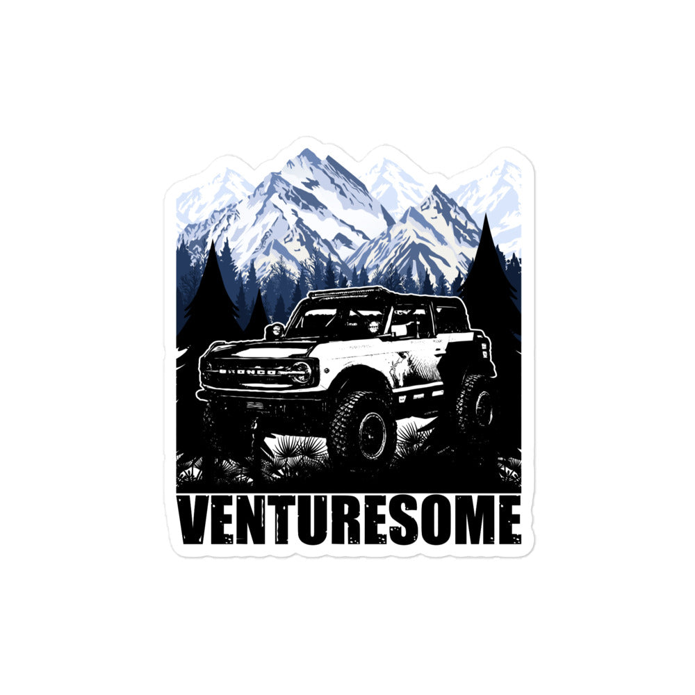 BRONCO SNOW CAPPED MOUNTAINS STICKER