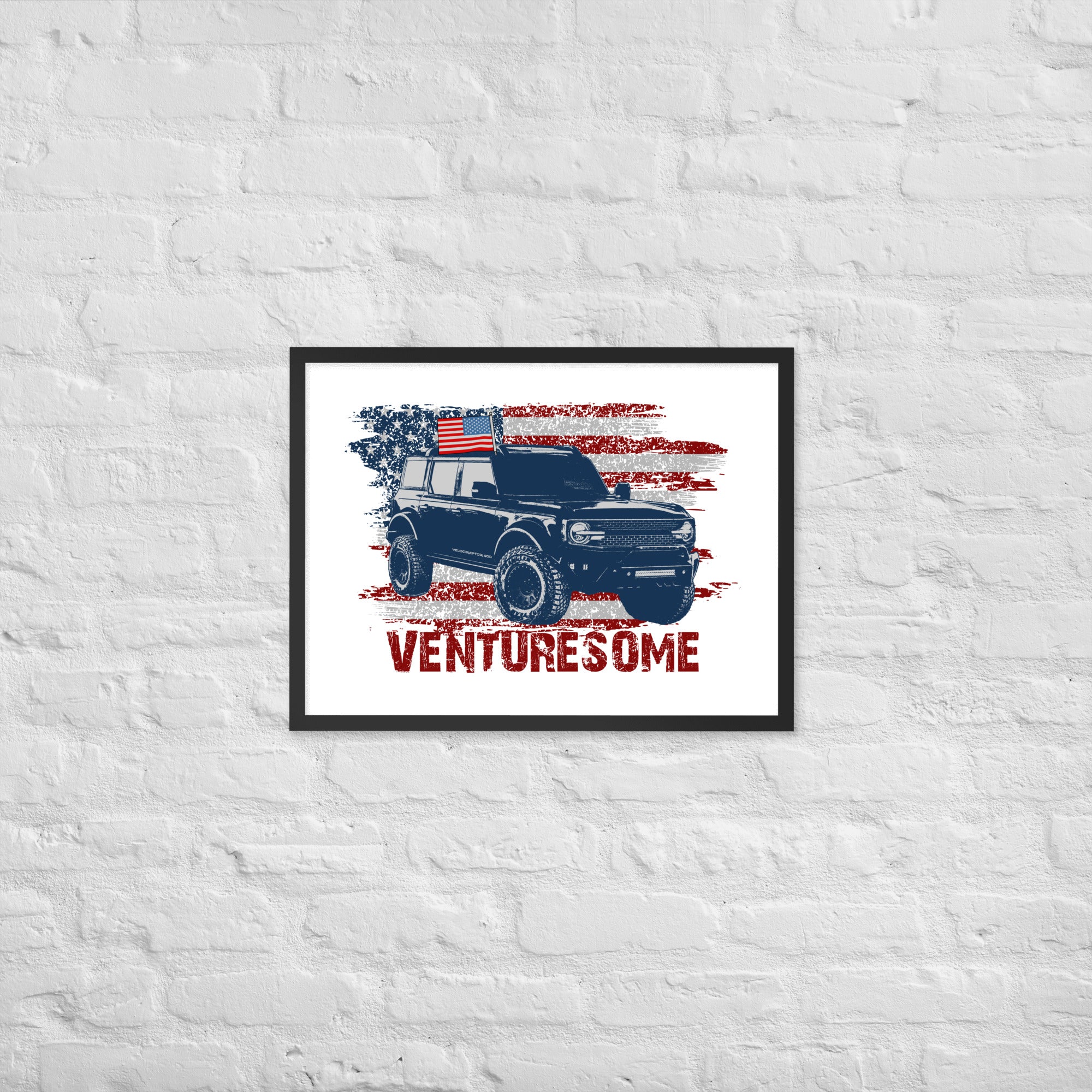 BRONCO AMERICA USA VENTURESOME FRAMED PAPER POSTER