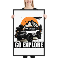 WHITE BRONCO SUNSET MOUNTAIN FRAMED PAPER POSTER