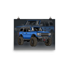 BLUE BRONCO REFLECTION PHOTO PAPER POSTER