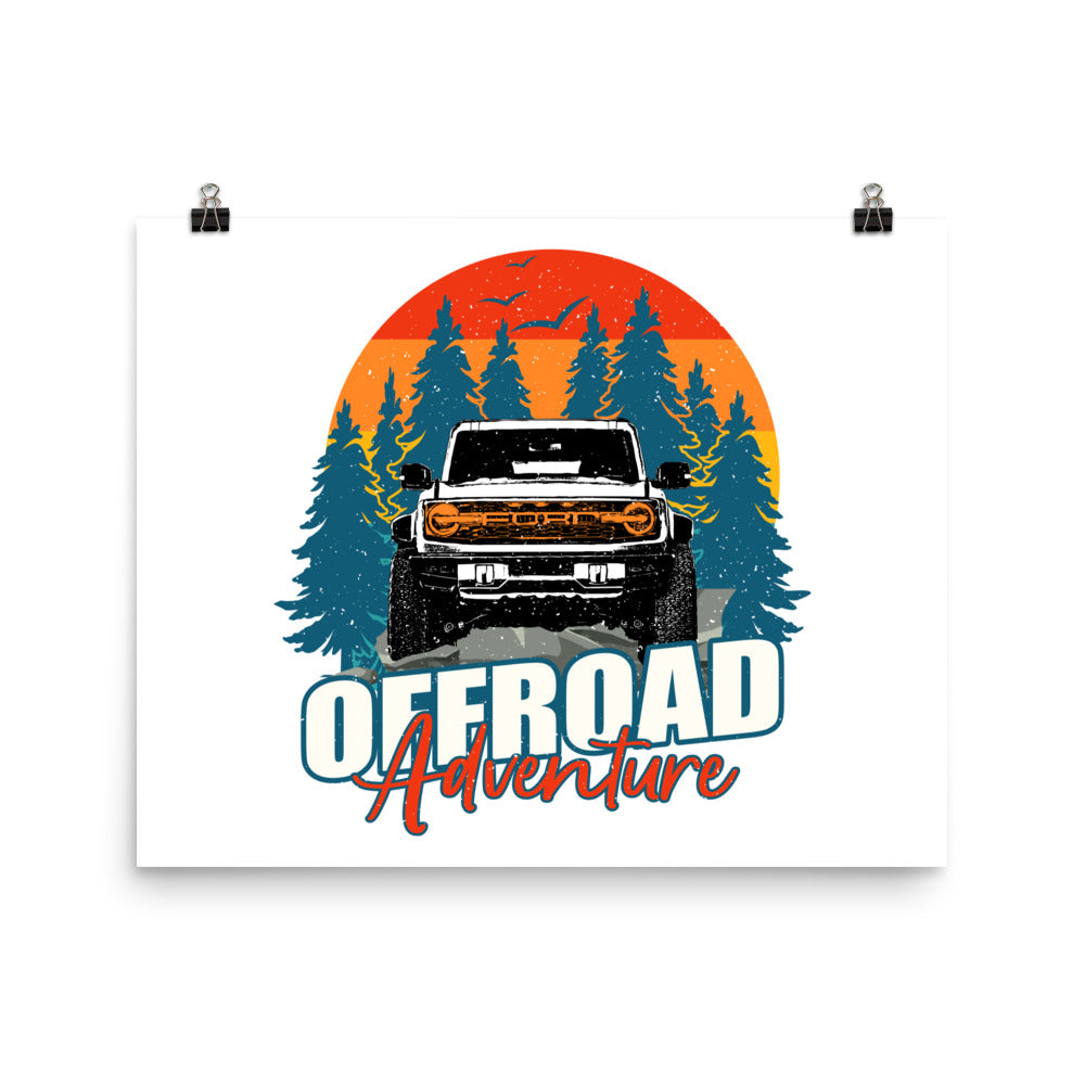 BRONCO OFF ROAD NATURE PHOTO PAPER POSTER