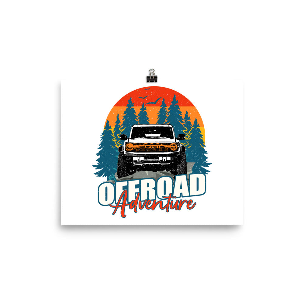 BRONCO OFF ROAD NATURE PHOTO PAPER POSTER