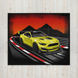 GT350R RACE TRACK THROW BLANKET