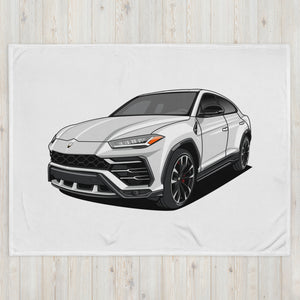 LAMBO URUS SUV CAR FRONT THROW BLANKET