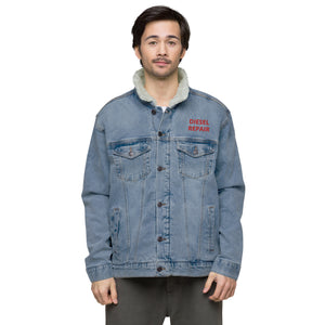 DIESEL REPAIR DENIM SHERPA JACKET