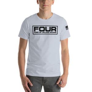 FOUR FORD OF UPLAND RACING WITH FLAG T-SHIRT